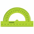 Набор чертежный большой ПИФАГОР (линейка 30 см, 2 треугольника, транспортир), прозрачный, неоновый, пакет, 210629 210629