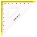 Набор чертежный малый BRAUBERG "FRESH ZONE" (линейка 15 см, 2 треугольника, транспортир), желтая шкала, 210762 210762