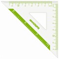 Набор чертежный ЮНЛАНДИЯ "ГЕОМЕТРИЯ" (линейка 18 см, 2 треугольника, транспортир), зеленая шкала, 210740 210740