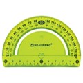 Транспортир 10 см гибкий BRAUBERG "FLEX", пластиковый, 180 градусов, ассорти, европодвес, 210676 210676