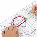 Транспортир 10 см, 180 градусов, пластиковый, BRAUBERG "Crystal", прозрачный, с выделенной шкалой, подвес, 210292 210292