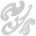 Лекало, НАБОР 3 шт., ОСТРОВ СОКРОВИЩ, 25 см, 17 см, 12 см, тонированные, европодвес, 210784 210784