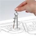 Готовальня BRAUBERG "Klasse", 7 предметов: циркуль+кронциркуль, рейсфедер + держатель, 2 вставки, грифель, 210344 210344