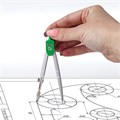 Готовальня BRAUBERG "Klasse", 7 предметов: циркуль+кронциркуль, рейсфедер + держатель, 2 вставки, грифель, 210344 210344