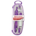 Готовальня BRAUBERG "Modern", 5 предметов: циркуль 135 мм, резинка, точилка, отвёртка, грифель, 210665 210665