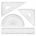 Готовальня BRAUBERG SCHOOL KIT, 8 предметов, циркуль 115 мм, чертежные принадлежности, лавандовый цвет, 210703 210703