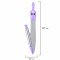 Готовальня BRAUBERG SCHOOL KIT, 9 предметов, циркуль 125 мм, чертежные принадлежности, лаванда, 210713 210713