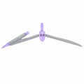 Готовальня BRAUBERG SCHOOL KIT, 9 предметов, циркуль 125 мм, чертежные принадлежности, лаванда, 210713 210713