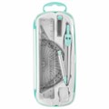 Готовальня BRAUBERG SCHOOL KIT, 9 предметов, циркуль 125 мм, чертежные принадлежности, мятный цвет, 210716 210716