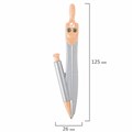 Готовальня BRAUBERG SCHOOL KIT, 9 предметов, циркуль 125 мм, чертежные принадлежности, персиковый цвет, 210715 210715