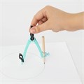 Готовальня BRAUBERG ULTRA, 4 предмета: циркуль 135 мм, запасной грифель, насадка, мятный цвет, 210824 210824