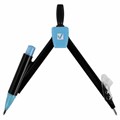 Готовальня BRAUBERG ULTRACOLOR 3 предмета: циркуль 132 мм, механический карандаш, грифель, ластик, пенал, 210804 210804