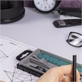Набор чертежный GLOBUS с циркулем 125 мм, 9 предметов, пластиковый пенал с европодвесом, НЧ9-30-60 210781