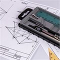 Набор чертежный GLOBUS с циркулем 125 мм, 9 предметов, пластиковый пенал с европодвесом, НЧ9-30-60 210781