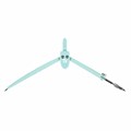 Циркуль BRAUBERG GEOMETRY, 120 мм, пастельно-бирюзовый цвет, защитный колпачок, пластиковый пенал, 210697 210697