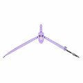 Циркуль BRAUBERG GEOMETRY, 120 мм, пастельно-фиолетовый цвет, защитный колпачок, пластиковый пенал, 210698 210698