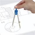 Циркуль для средних классов GLOBUS, 125 мм, металлический, цвет ассорти, чехол ПВХ, ЦЧП-40 210780