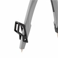 Циркуль с защитным колпачком BRAUBERG "ULTRA", 135 мм, графитовый, блистер, 210817 210817