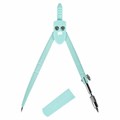 Циркуль ЮНЛАНДИЯ 120 мм, металлический, пастельные цвета ассорти, защитный колпачок, пластиковый пенал, дисплей, 210688 210688