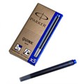 Картриджи чернильные PARKER "Cartridge Quink", КОМПЛЕКТ 5 штук, синие, 1950384 142388