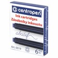 Картриджи чернильные СИНИЕ CENTROPEN, КОМПЛЕКТ 6 шт., 0019/6, 1 0019 0601 143686