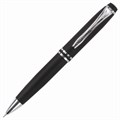 Набор ручек подарочных BRAUBERG Duetto, СИНИЕ, 2 шт.: шариковая, перьевая, черный с хромированными деталями, 143478 143478