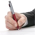 Ручка подарочная шариковая BRAUBERG "Cornetto", СИНЯЯ, корпус серебристый с бордовым, линия письма 0,5 мм, 143492 143492