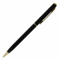 Ручка подарочная шариковая BRAUBERG "Slim Black", корпус черный, узел 1 мм, линия письма 0,7 мм, синяя, 141402 141402