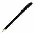 Ручка подарочная шариковая BRAUBERG "Slim Black", корпус черный, узел 1 мм, линия письма 0,7 мм, синяя, 141402 141402