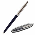 Ручка подарочная шариковая BRAUBERG "Soprano", СИНЯЯ, корпус серебристый с синим, линия письма 0,5 мм, 143484 143484