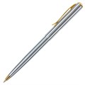 Ручка подарочная шариковая BRAUBERG Maestro, СИНЯЯ, корпус серебристый с золотистым, линия письма 0,5 мм, 143468 143468