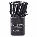 Ручка шариковая BRUNO VISCONTI "Palermo", черный металлический корпус, 0,7 мм, синяя, 20-0250/01 144162