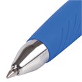Ручка гелевая автоматическая с грипом BRAUBERG "Jet Gel", СИНЯЯ, печать, узел 0,6 мм, линия письма 0,4 мм, 142690 142690
