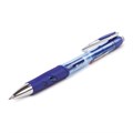 Ручка гелевая автоматическая с грипом BRAUBERG "Officer", СИНЯЯ, корпус тонированный синий, узел 0,5 мм, линия письма 0,35 мм, 141056 141056
