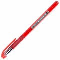 Ручка гелевая BRAUBERG "Profi-Gel PRO", КРАСНАЯ, линия письма 0,4 мм, игольчатый наконечник 0,5 мм, печать на корпусе, 144126 144126