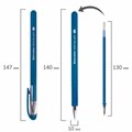 Ручка гелевая BRAUBERG "Profi-Gel SOFT", СИНЯЯ, линия письма 0,4 мм, стандартный наконечник 0,5 мм, прорезиненный корпус SOFT-TOUCH, 144130 144130
