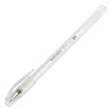 Ручка гелевая BRAUBERG "White Pastel", БЕЛАЯ, корпус прозрачный, узел 1 мм, линия письма 0,5 мм, 143417 143417