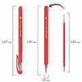 Ручка гелевая BRAUBERG Profi-Gel SOFT, КРАСНАЯ, линия письма 0,4 мм, стандартный наконечник 0,5 мм, прорезиненный корпус SOFT-TOUCH, 144131 144131