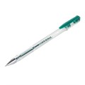 Ручка гелевая STAFF "Basic" GP-789, ЗЕЛЕНАЯ, корпус прозрачный, хромированные детали, узел 0,5 мм, линия письма 0,35 мм, 142791 142791