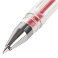 Ручка гелевая STAFF "Basic" GP-789, КРАСНАЯ, корпус прозрачный, хромированные детали, узел 0,5 мм, 142790 142790