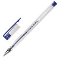 Ручка гелевая STAFF "Basic" GP-789, СИНЯЯ, корпус прозрачный, хромированные детали, узел 0,5 мм, 142788 142788