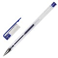 Ручка гелевая STAFF "Basic" GP-789, СИНЯЯ, корпус прозрачный, хромированные детали, узел 0,5 мм, 142788 142788