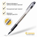 Ручка гелевая с грипом CROWN "Hi-Jell Needle Grip", ЧЕРНАЯ, узел 0,7 мм, линия письма 0,5 мм, HJR-500RNB 143064