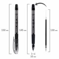 Ручка гелевая с грипом PENSAN "Soft Gel Fine", ЧЕРНАЯ, игольчатый узел 0,5 мм, линия 0,4 мм, 2420/12 143392