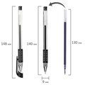 Ручка гелевая с грипом STAFF "Basic Needle" GP-679, ЧЕРНАЯ, игольчатый узел 0,5 мм, линия письма 0,35 мм, 143679 143679