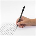 Ручка гелевая с грипом STAFF "Basic" GP-677, ЧЕРНАЯ, корпус тонированный, узел 0,5 мм, линия письма 0,35 мм, 143677 143677