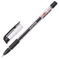 Ручка гелевая с грипом STAFF "College" GP-180, ЧЕРНАЯ, корпус прозрачный, игольчатый узел 0,6 мм, линия письма 0,3 мм, 143016 143016