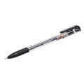 Ручка гелевая с грипом STAFF "College" GP-180, ЧЕРНАЯ, корпус прозрачный, игольчатый узел 0,6 мм, линия письма 0,3 мм, 143016 143016