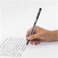 Ручка гелевая с грипом STAFF "College" GP-180, ЧЕРНАЯ, корпус прозрачный, игольчатый узел 0,6 мм, линия письма 0,3 мм, 143016 143016