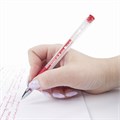Ручка гелевая с грипом STAFF "EVERYDAY" GP-193, КРАСНАЯ, корпус прозрачный, узел 0,5 мм, линия письма 0,35 мм, 141824 141824